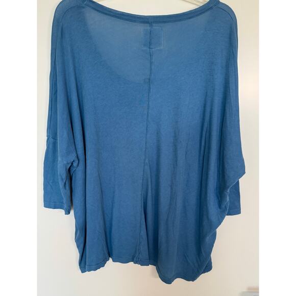 CHASER Oversized Scoop Neck Top | Blue | Size Medium NWT - Picture 3 of 4